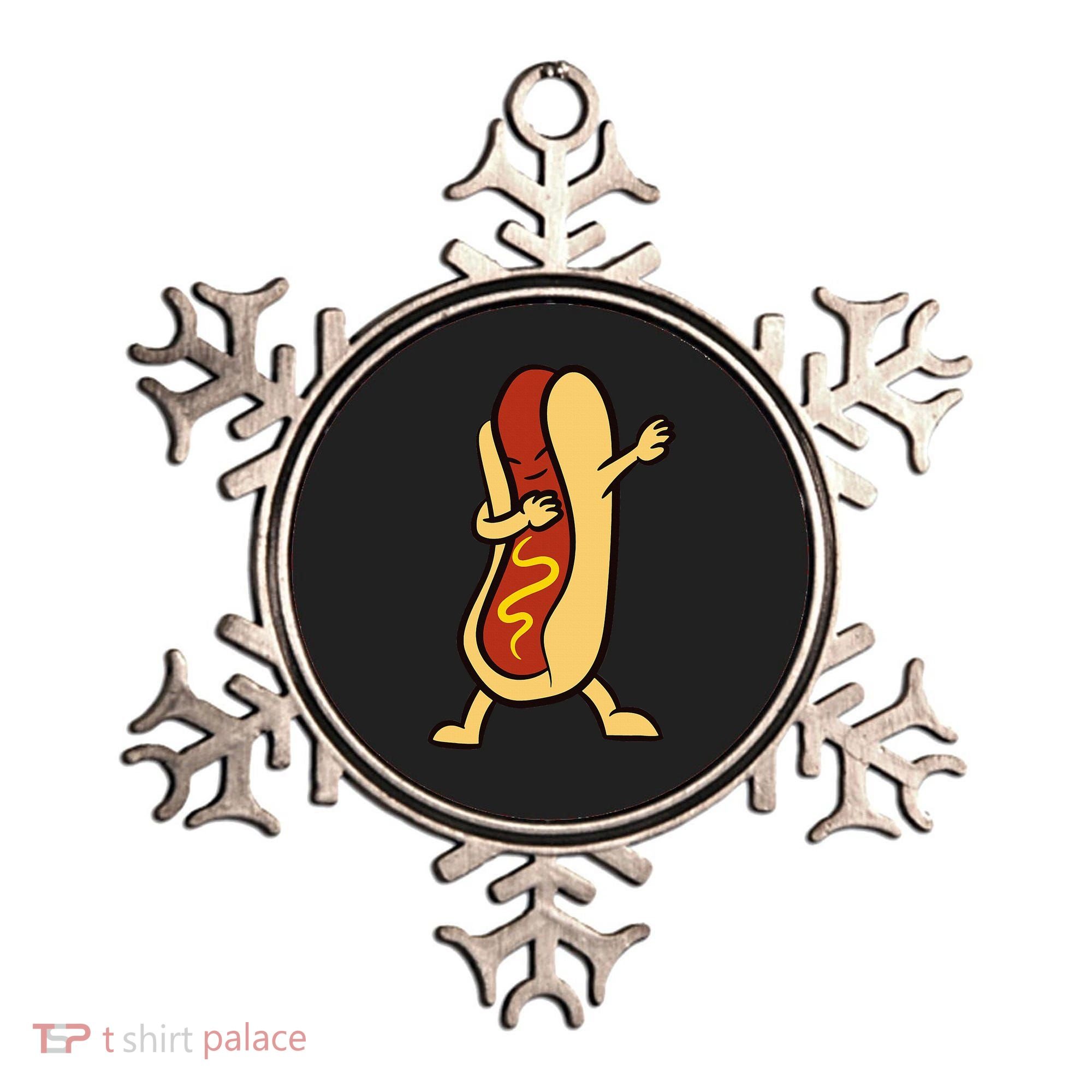 Hotdog Dabbing Funny Hot Dog Ornament