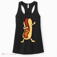 Hotdog Dabbing Funny Hot Dog Women's Tank Top thumb 0