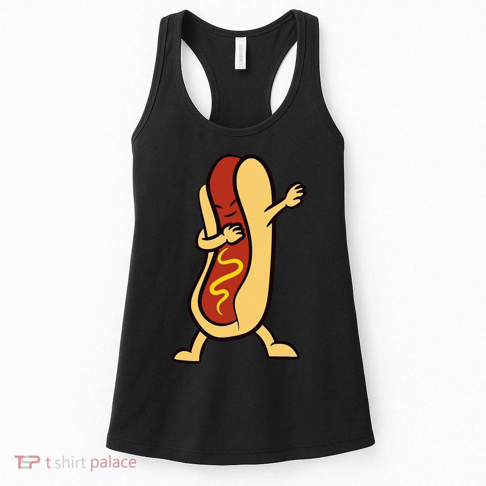 Hotdog Dabbing Funny Hot Dog Women's Tank Top