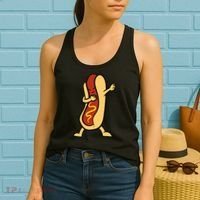 Hotdog Dabbing Funny Hot Dog Women's Tank Top thumb 2