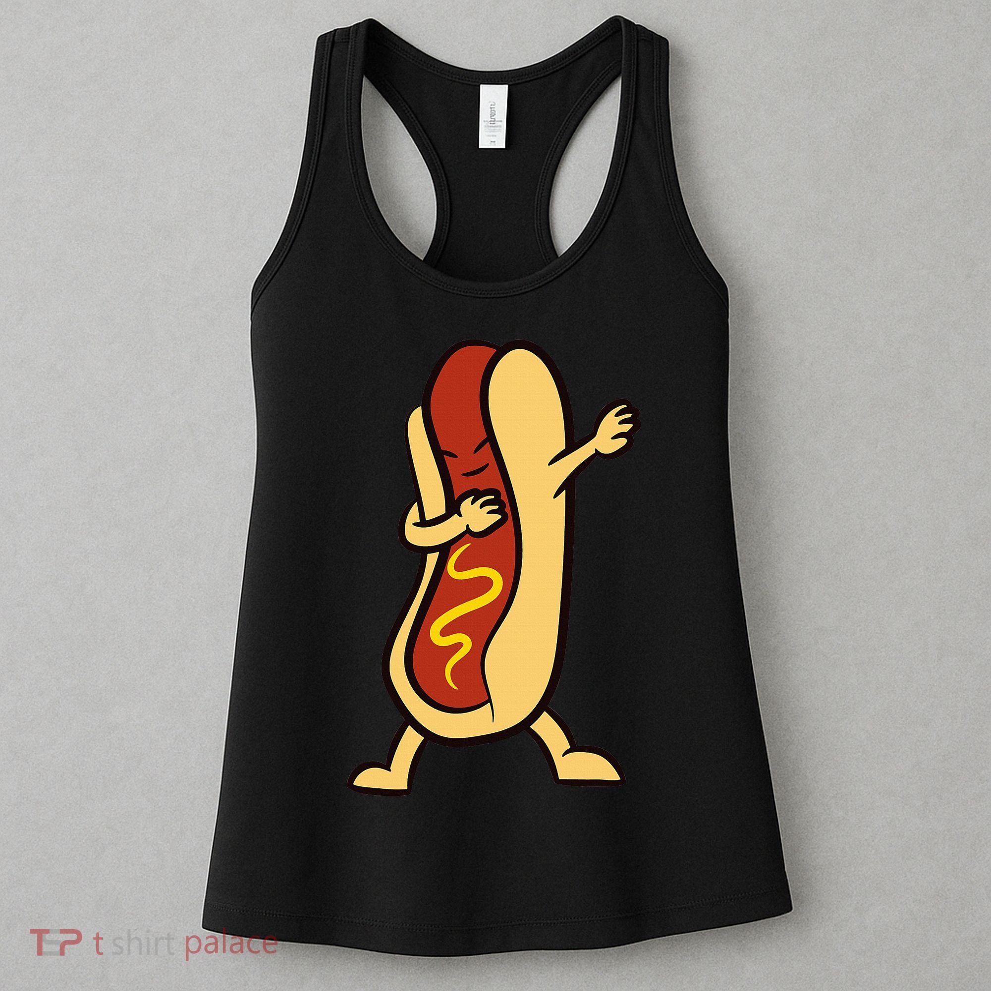 Hotdog Dabbing Funny Hot Dog Women's Tank Top