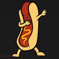 Hotdog Dabbing Funny Hot Dog Baby Bodysuit thumb 2