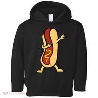 Hotdog Dabbing Funny Hot Dog Toddler Hoodie thumb 0