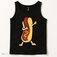 Hotdog Dabbing Funny Hot Dog Tank Top thumb 2