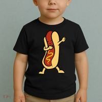 Hotdog Dabbing Funny Hot Dog Toddler T-Shirt thumb 2