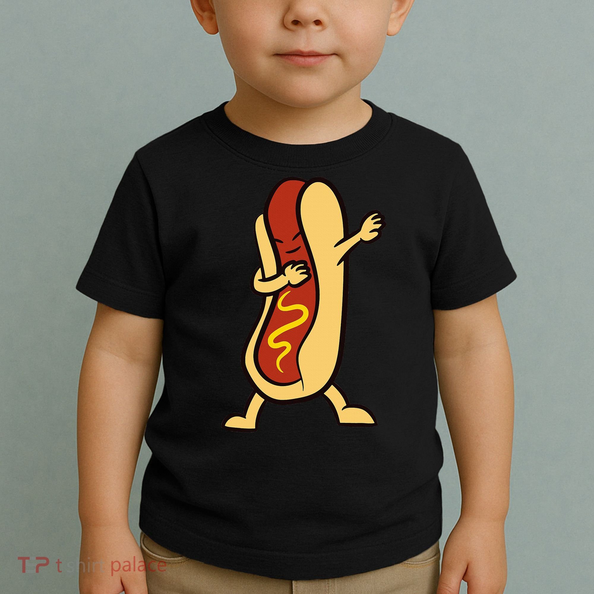 Hotdog Dabbing Funny Hot Dog Toddler T-Shirt