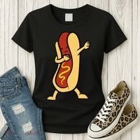 Hotdog Dabbing Funny Hot Dog Women's T-Shirt thumb 3
