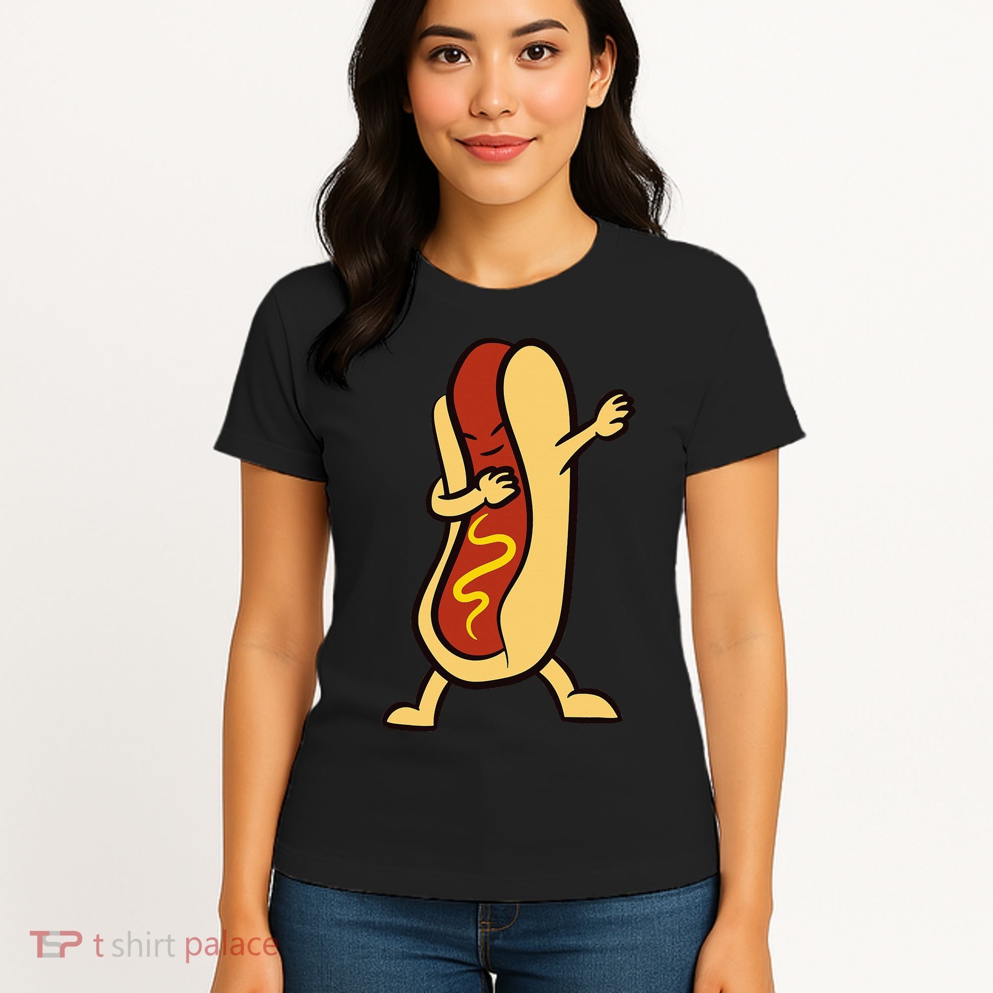 Hotdog Dabbing Funny Hot Dog Women's T-Shirt