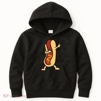 Hotdog Dabbing Funny Hot Dog Kids Hoodie thumb 0