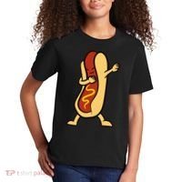 Hotdog Dabbing Funny Hot Dog Kids T-Shirt thumb 2