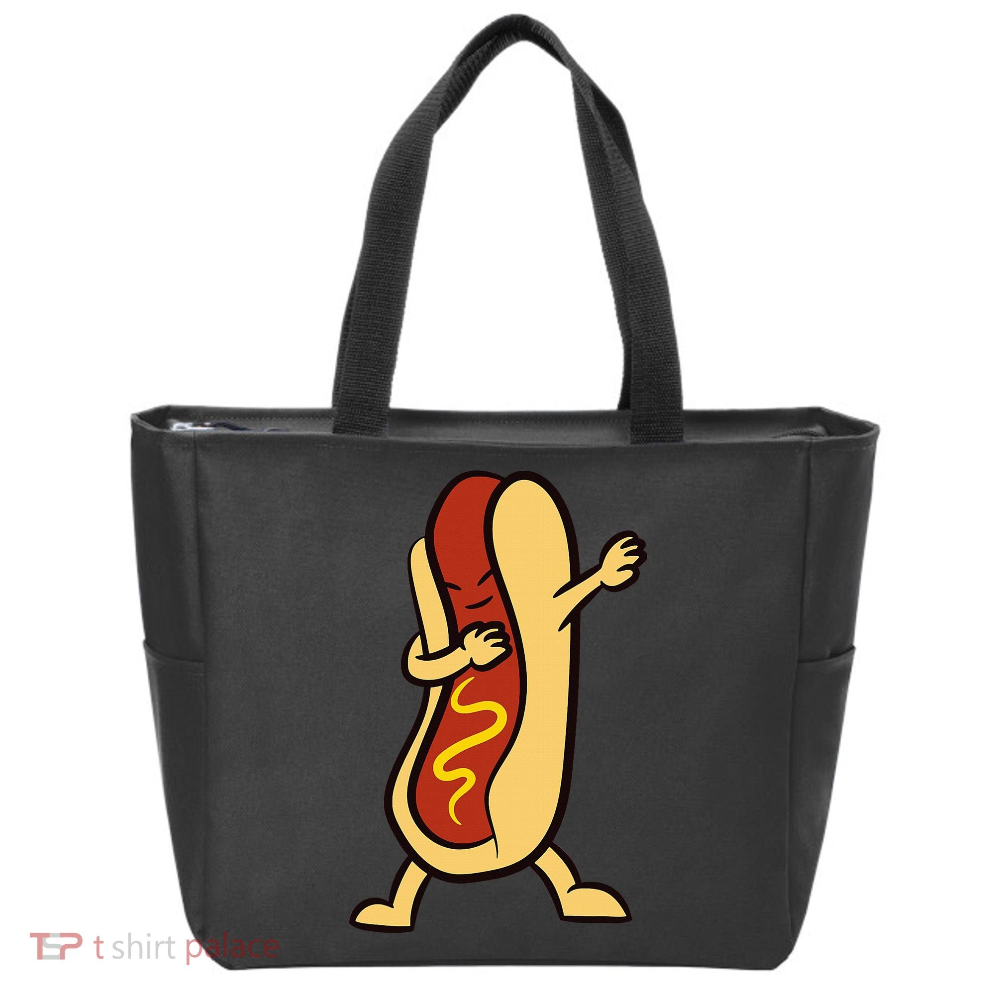 Hotdog Dabbing Funny Hot Dog Tote Bag