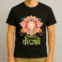 Happy Diwali Festival of Light Hindu Indian Elephant Baby T-Shirt thumb 3