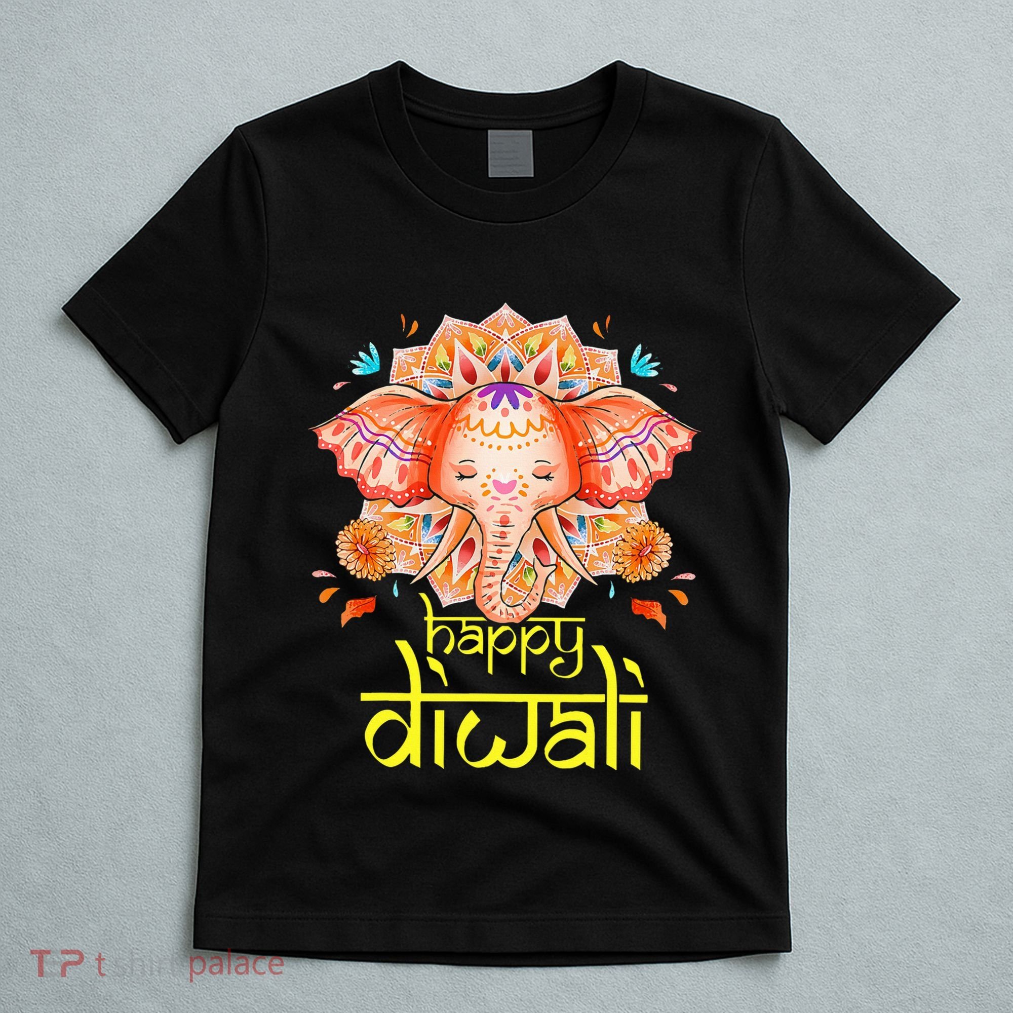 Happy Diwali Festival of Light Hindu Indian Elephant Baby T-Shirt