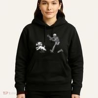 Halloween Dog Funny Skeleton Skeleton Chasing Dog Gift Hoodie thumb 5