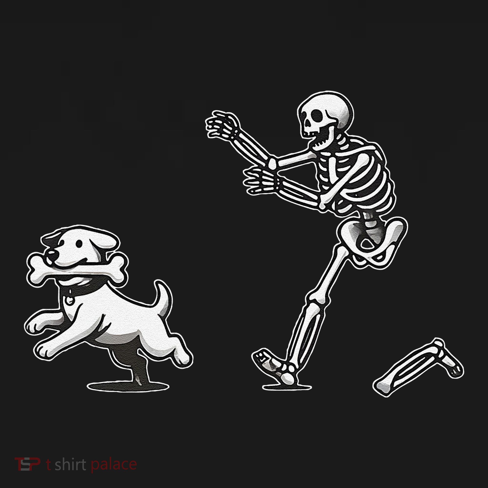 Halloween Dog Funny Skeleton Skeleton Chasing Dog Gift Apron