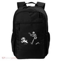 Halloween Dog Funny Skeleton Skeleton Chasing Dog Gift Backpack thumb 0