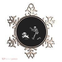 Halloween Dog Funny Skeleton Skeleton Chasing Dog Gift Ornament thumb 0