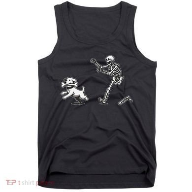 Halloween Dog Funny Skeleton Skeleton Chasing Dog Gift Tank Top