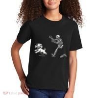 Halloween Dog Funny Skeleton Skeleton Chasing Dog Gift Kids T-Shirt thumb 2