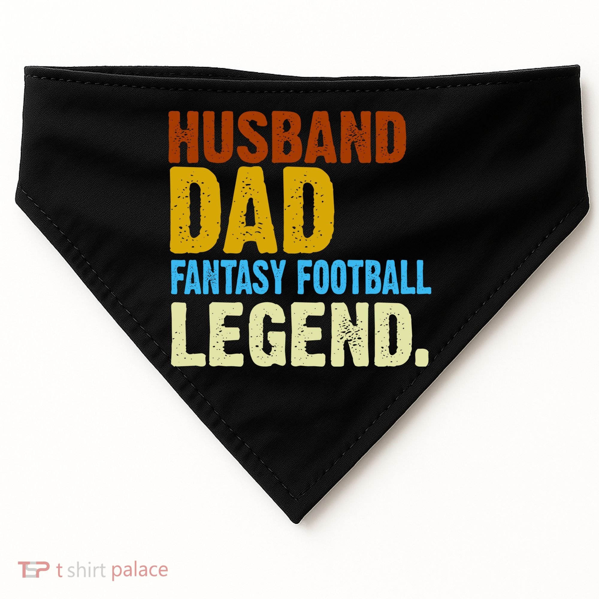 Husband Dad Fantasy Football Legend USA-Made Doggie Bandana