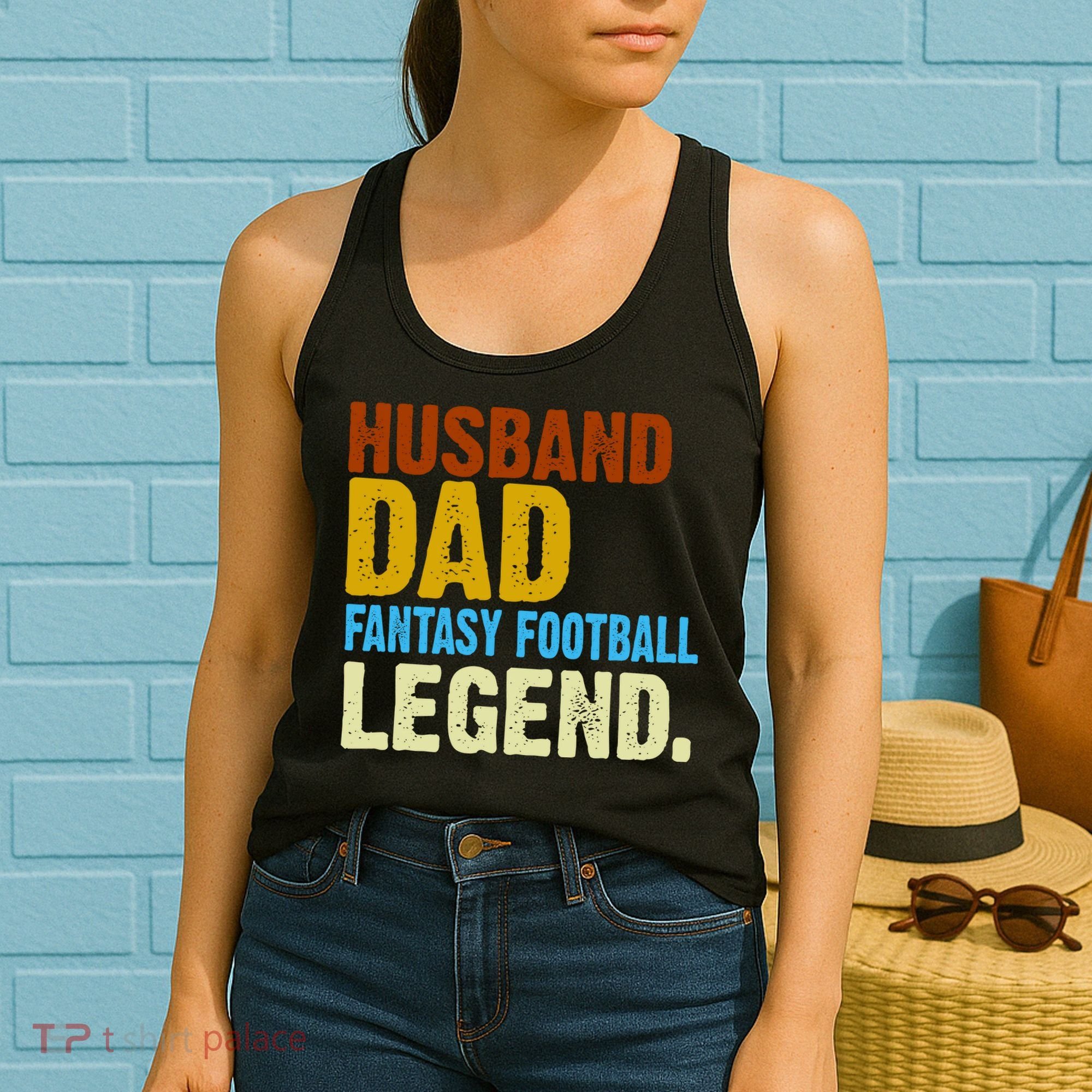 Husband Dad Fantasy Football Legend Women's Tank Top