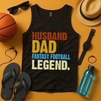 Husband Dad Fantasy Football Legend Tank Top thumb 4