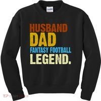 Husband Dad Fantasy Football Legend Kids Sweatshirt thumb 0