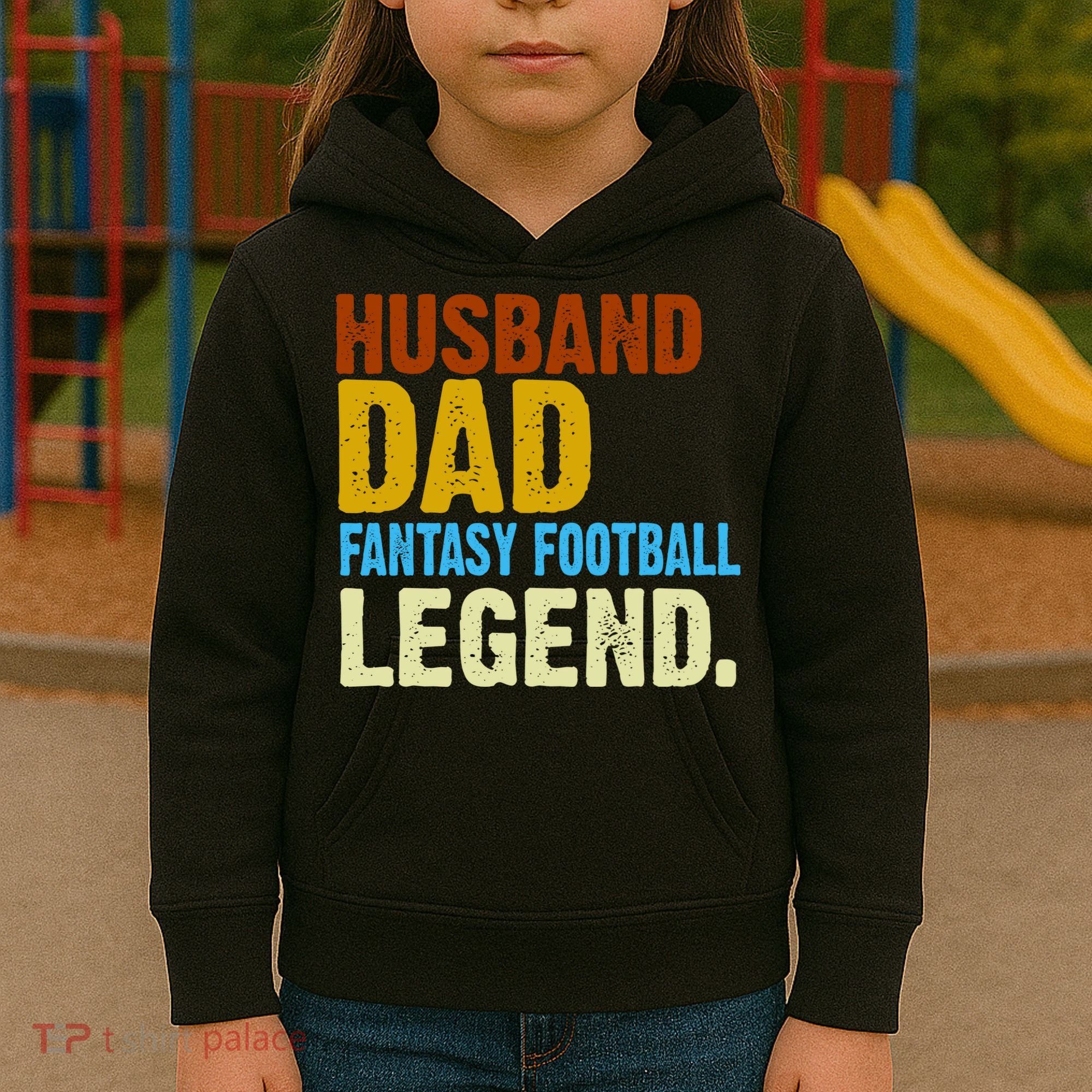 Husband Dad Fantasy Football Legend Kids Hoodie