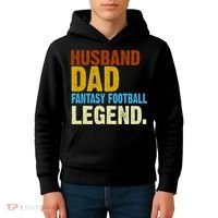 Husband Dad Fantasy Football Legend Kids Hoodie thumb 4