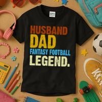 Husband Dad Fantasy Football Legend Kids T-Shirt thumb 3