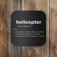 Helicopter Definition Funny Rotary Wing Pilot Gift Coaster thumb 0
