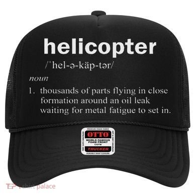 Helicopter Definition Funny Rotary Wing Pilot Gift Hat