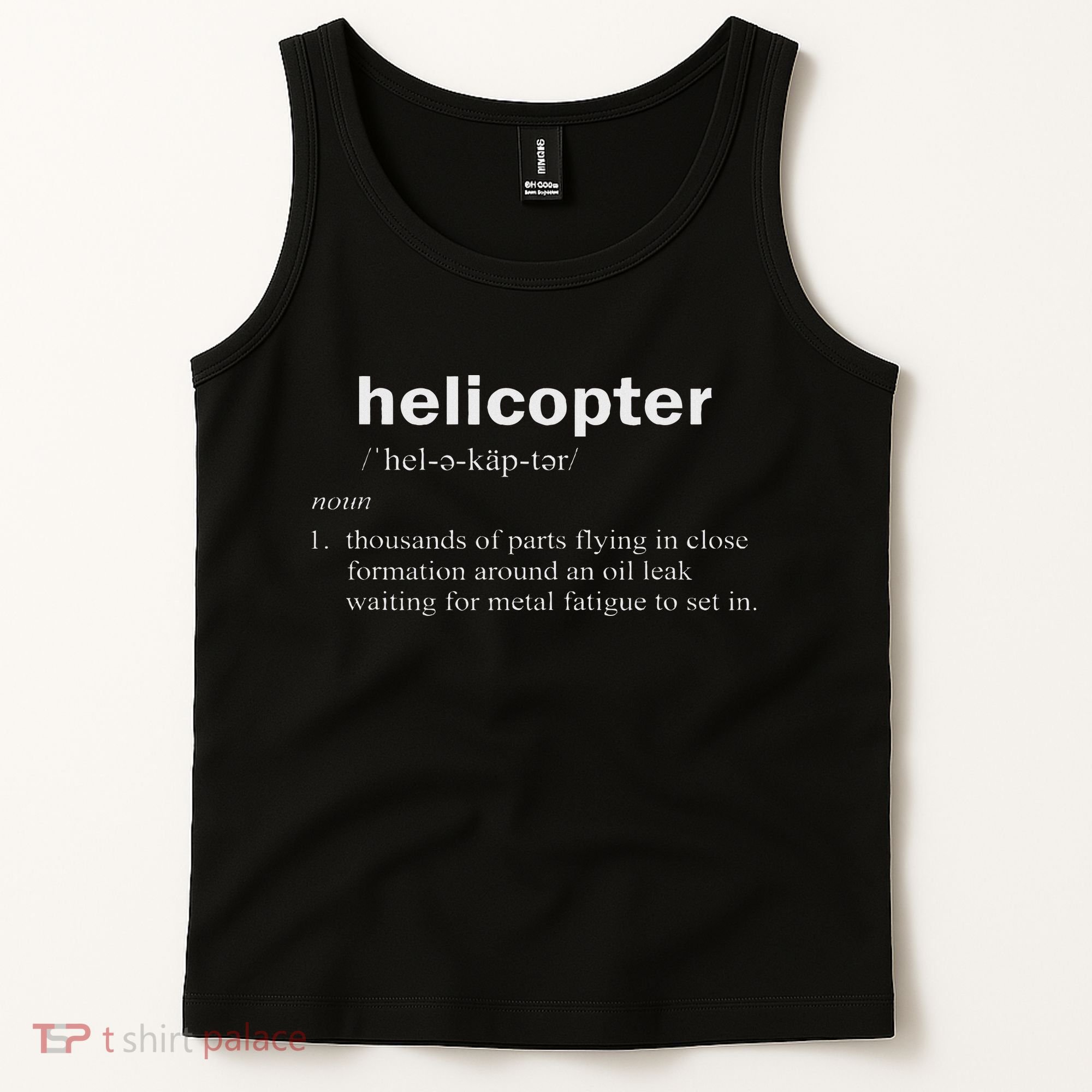 Helicopter Definition Funny Rotary Wing Pilot Gift Tank Top