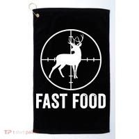 Hunting Deer Fast Food Golf Towel thumb 0