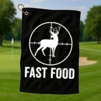 Hunting Deer Fast Food Golf Towel thumb 1