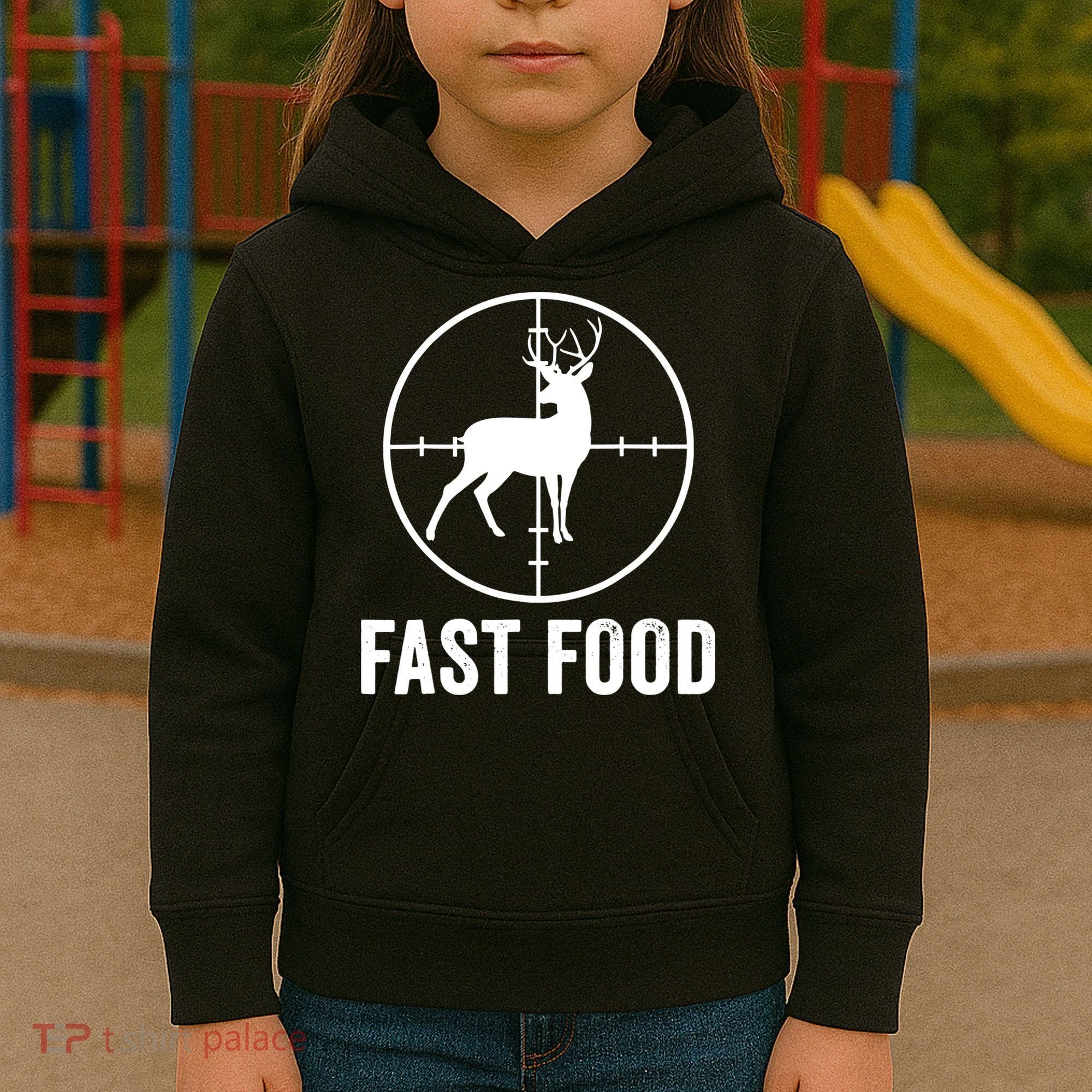 Hunting Deer Fast Food Kids Hoodie