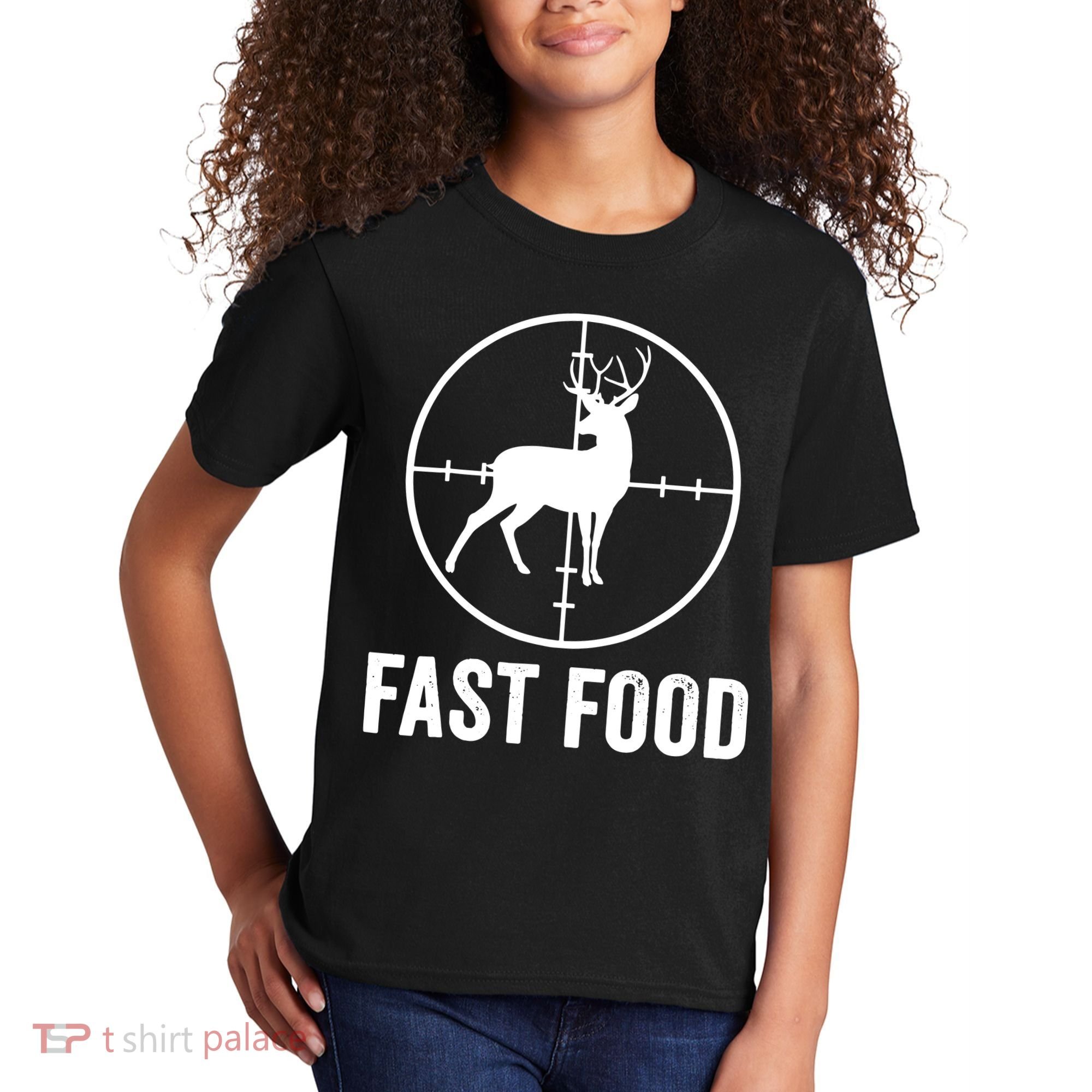 Hunting Deer Fast Food Kids T-Shirt