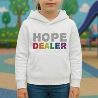 Hope Dealer Funny Inspirational Uplifting Gift Kids Hoodie thumb 3