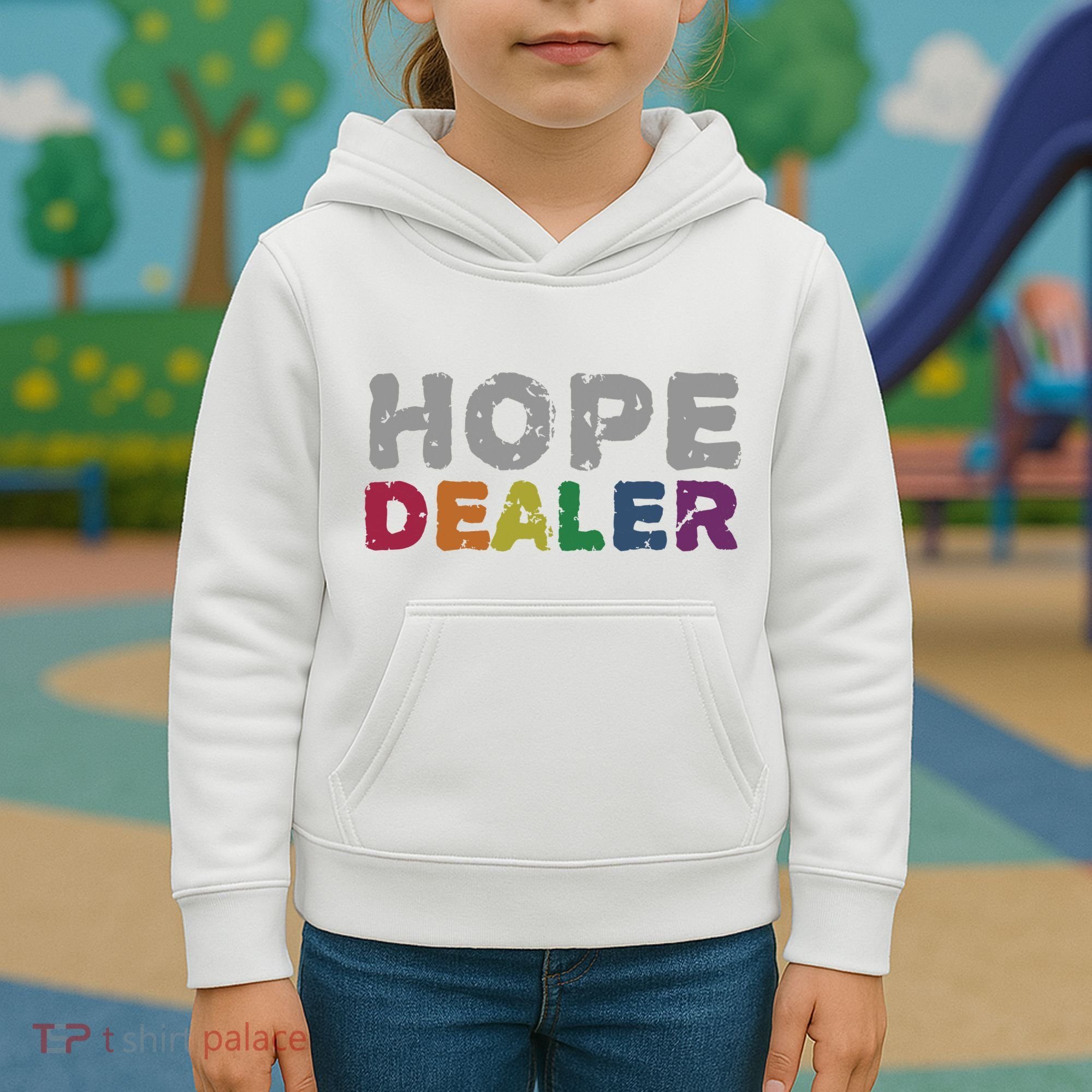 Hope Dealer Funny Inspirational Uplifting Gift Kids Hoodie