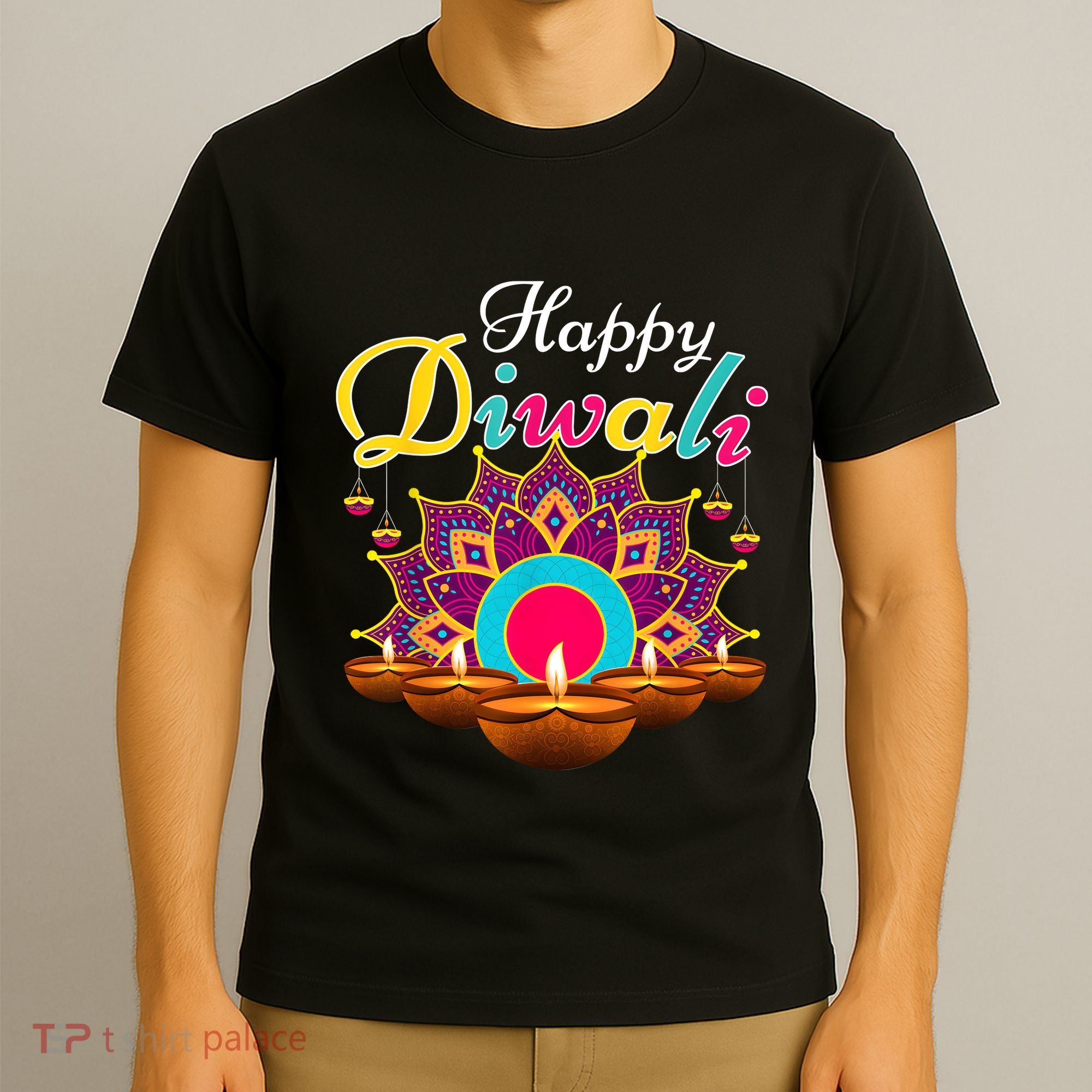 Happy Diwali Funny Festival Costume Lights Matching Family T-Shirt