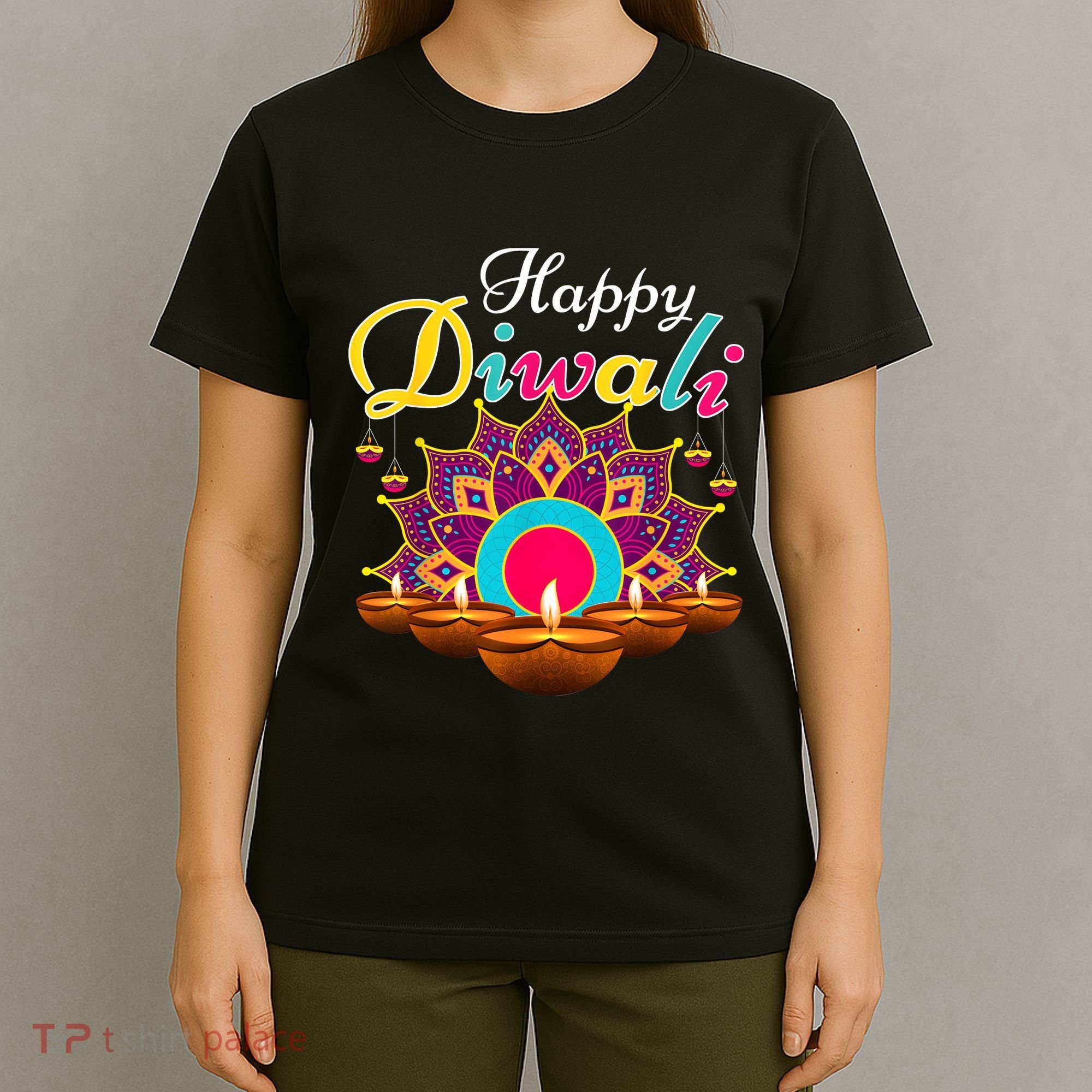 Happy Diwali Funny Festival Costume Lights Matching Family T-Shirt