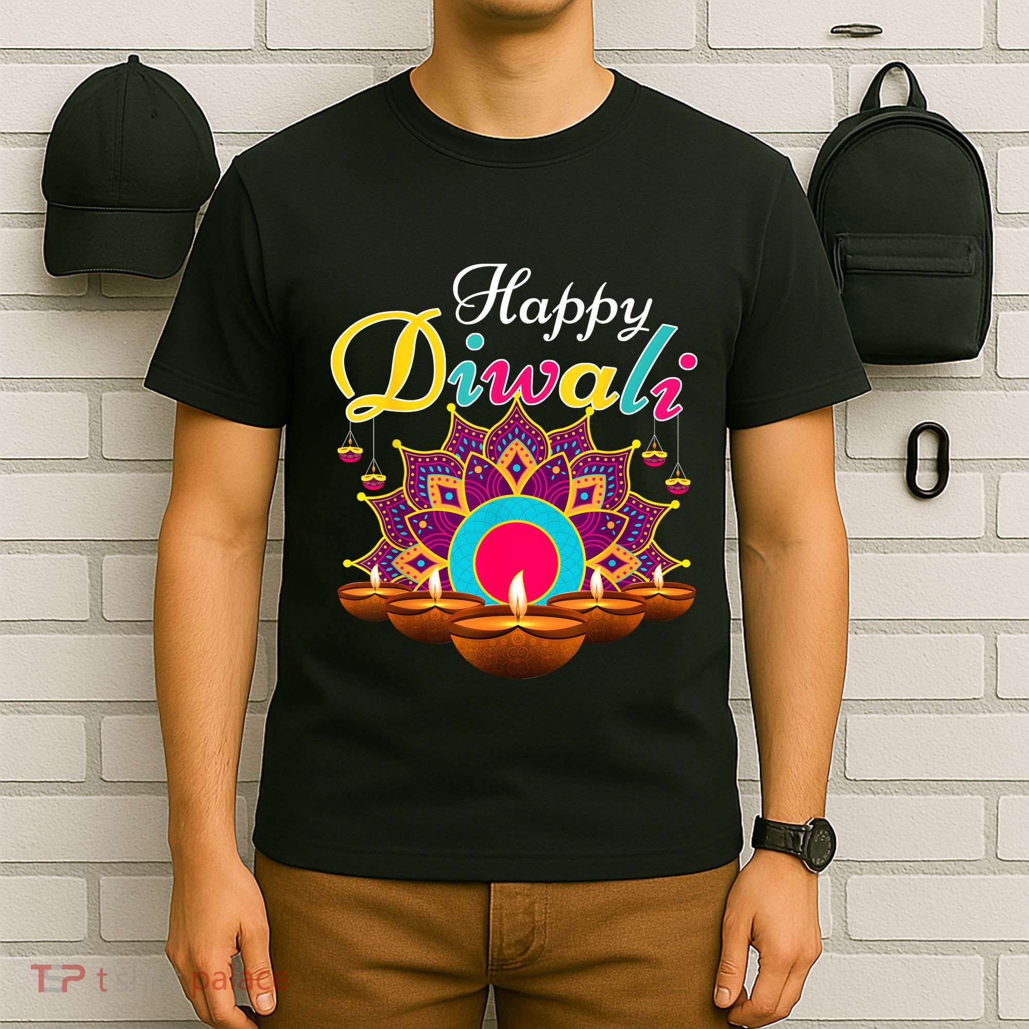 Happy Diwali Funny Festival Costume Lights Matching Family T-Shirt