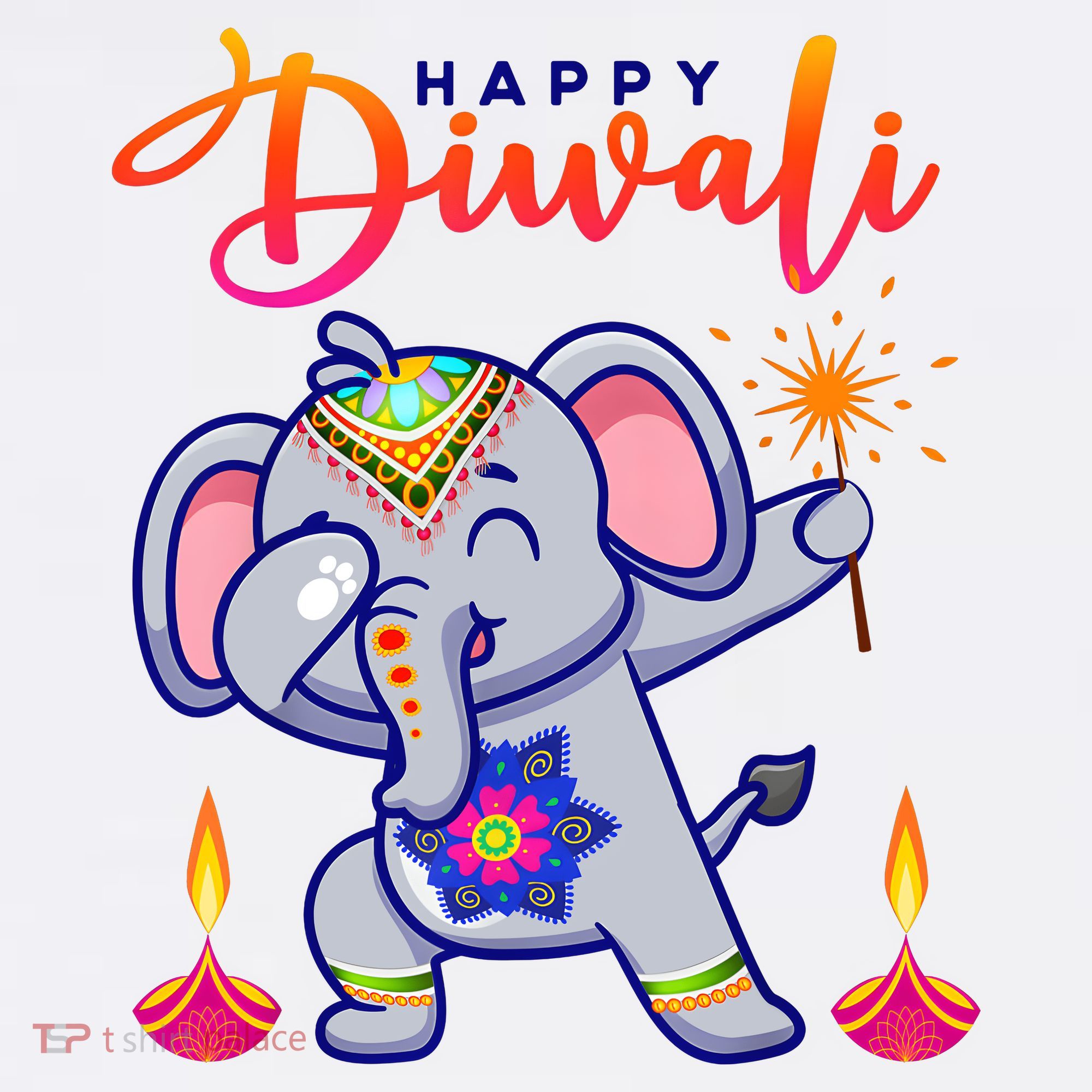 Happy Diwali Festival Of Lights Celebration Kids Baby Bodysuit