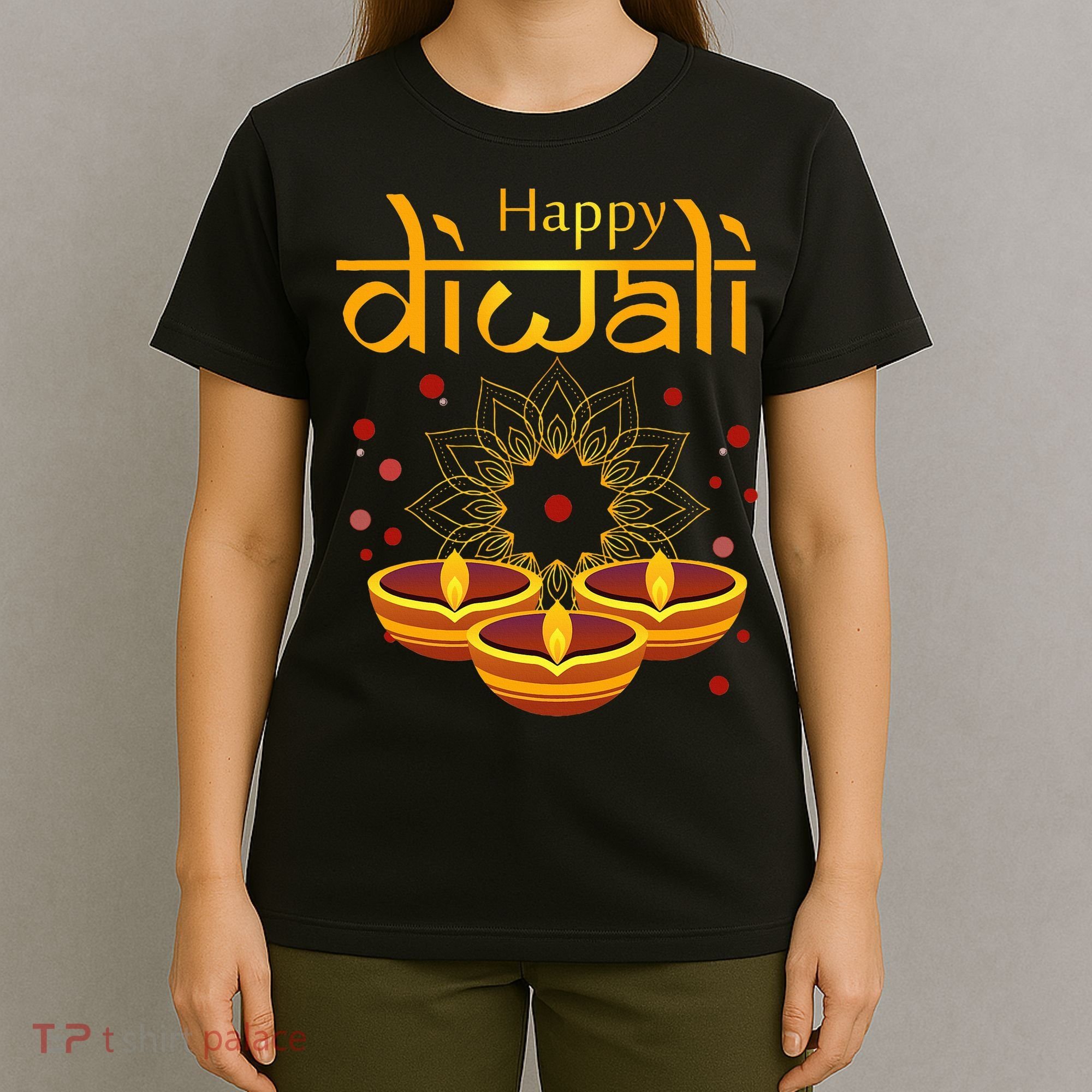 Happy Diwali Festival of Lights Mandala For Indian Hinduism T-Shirt