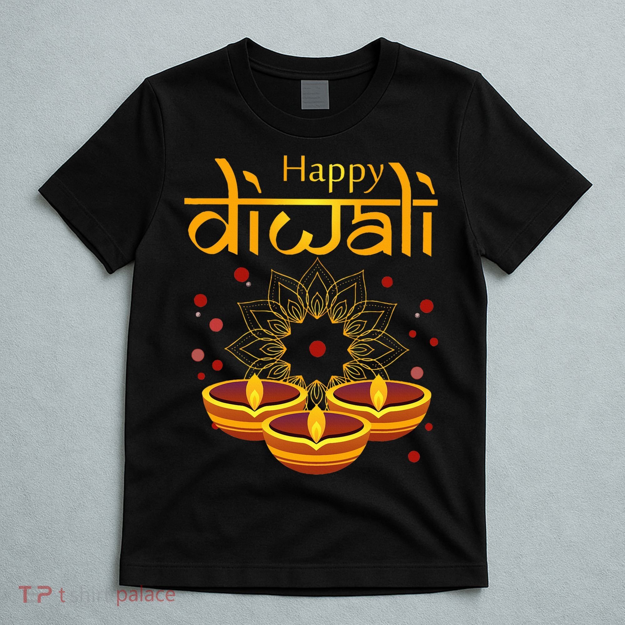 Happy Diwali Festival of Lights Mandala For Indian Hinduism T-Shirt