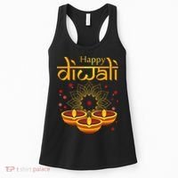 Happy Diwali Festival of Lights Mandala For Indian Hinduism Women's Tank Top thumb 0
