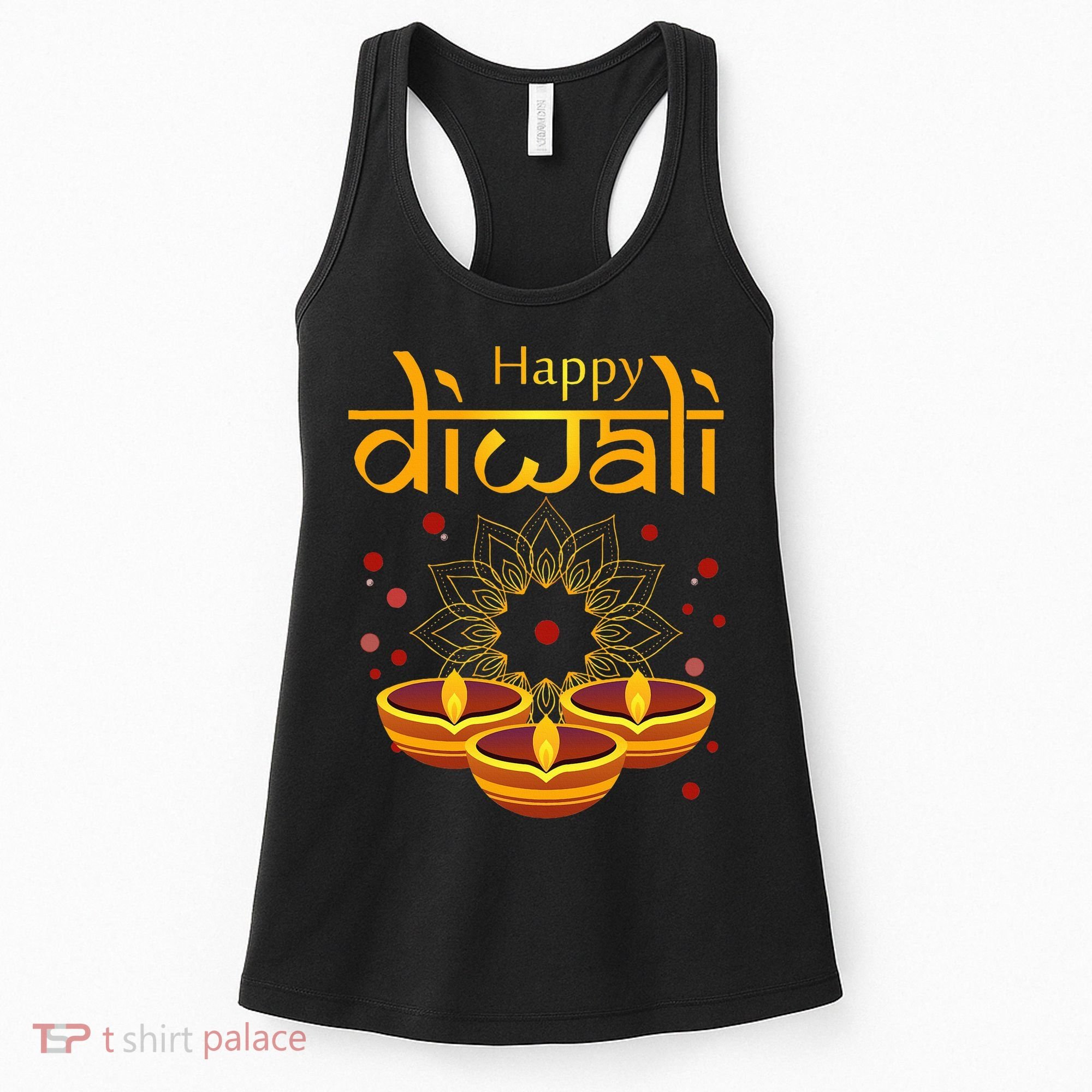 Happy Diwali Festival of Lights Mandala For Indian Hinduism Women's Tank Top
