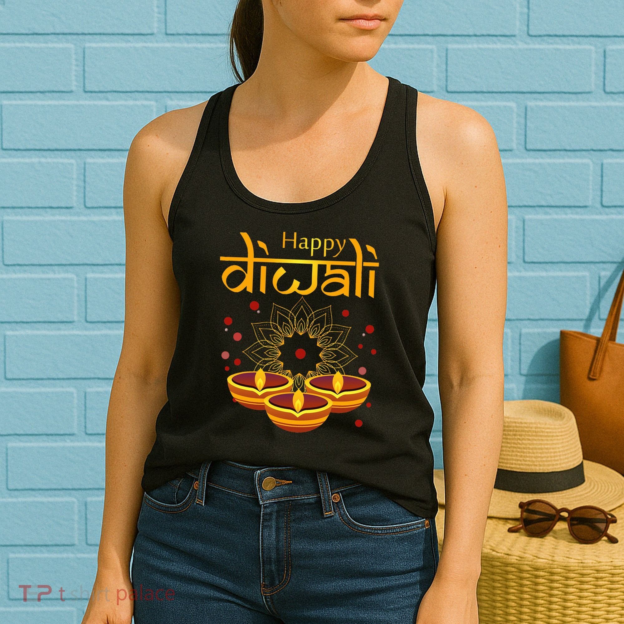 Happy Diwali Festival of Lights Mandala For Indian Hinduism Women's Tank Top