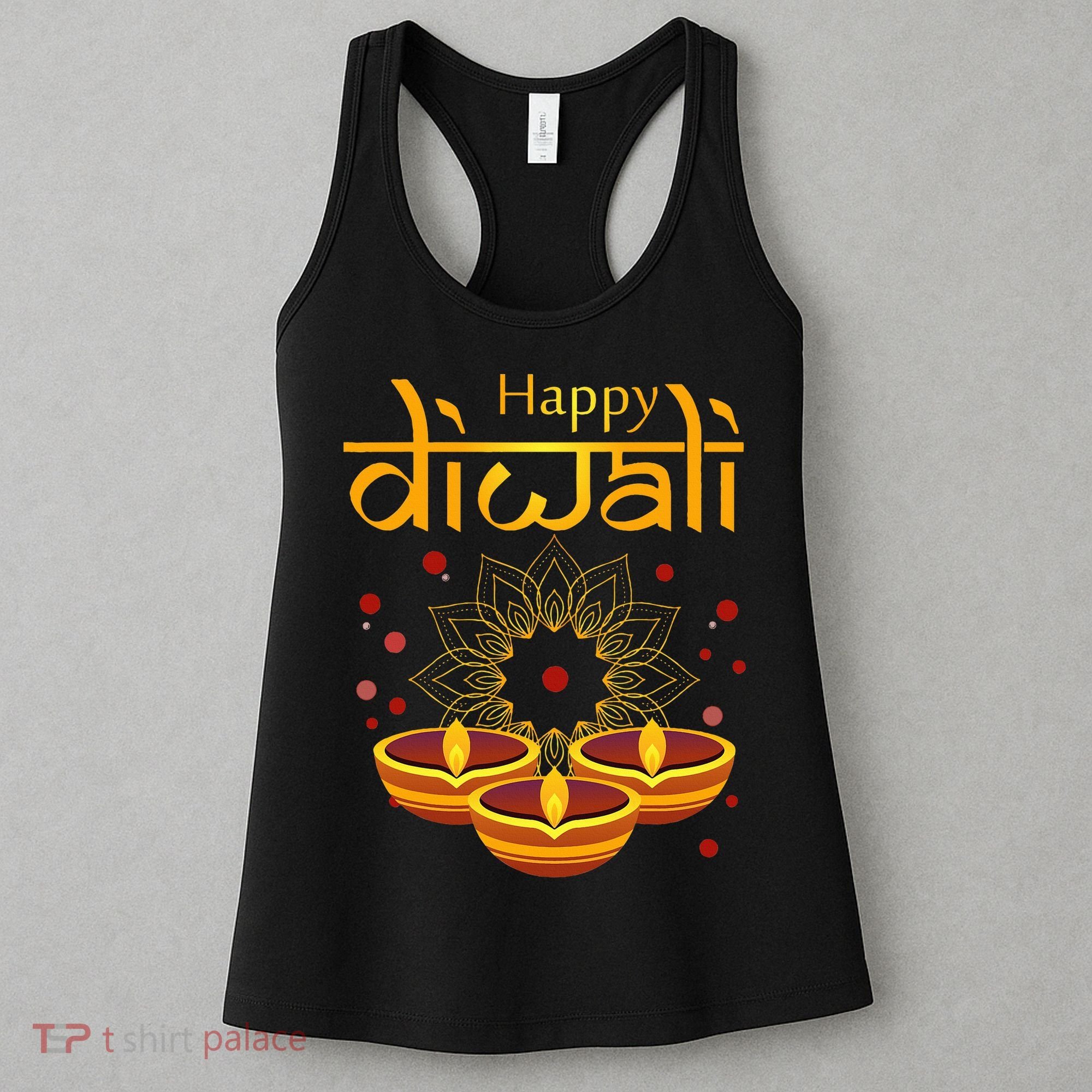 Happy Diwali Festival of Lights Mandala For Indian Hinduism Women's Tank Top