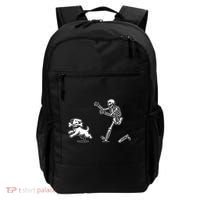 Halloween Dog Funny Skeleton Skeleton Chasing Dog Backpack thumb 0